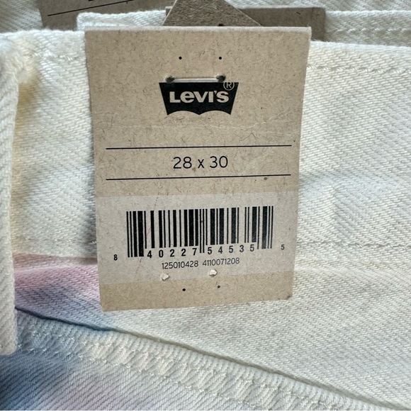 NWT Levi’s 501 white high rise fitted hip and thigh straight leg jeans 27x30 - Picture 13 of 14